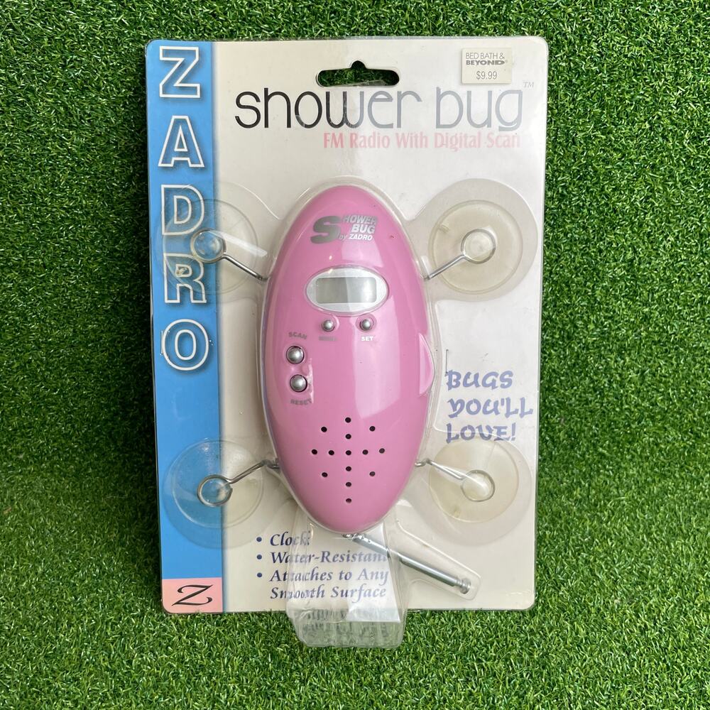 Zadro Shower Bug FM Radio with Digital Scan Pink Water Resistant